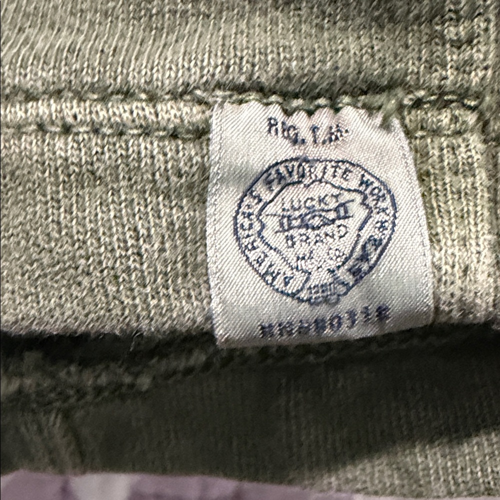 Vintage Lucky Brand Men's Olive Green Pullover - Picture 3 of 4